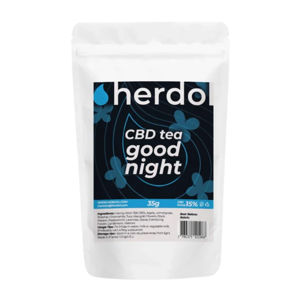 buy CBD Tea sleep good night online - herbal teal cbd infusion