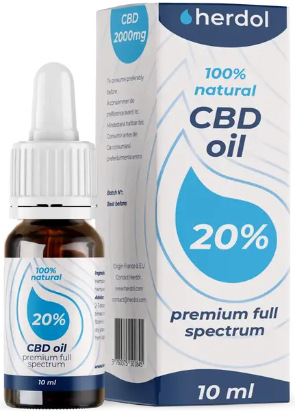 Huile de CBD bio par Herdol, conçue pour sa pureté et une expérience de bien-être naturel.